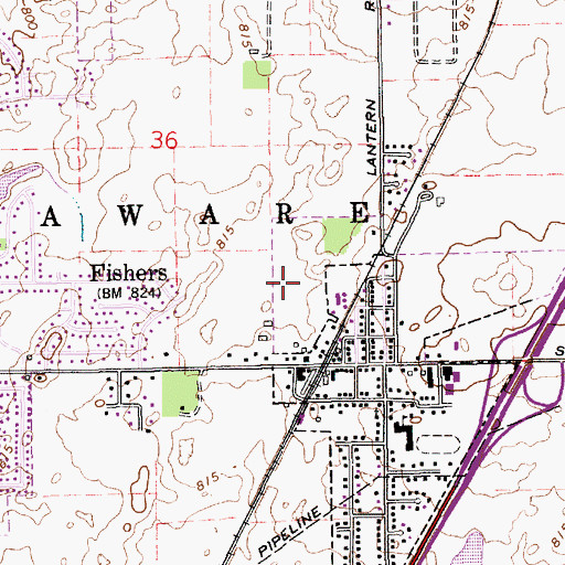 Topographic Map of Fishers Fire Department Station 91 Headquarters, IN