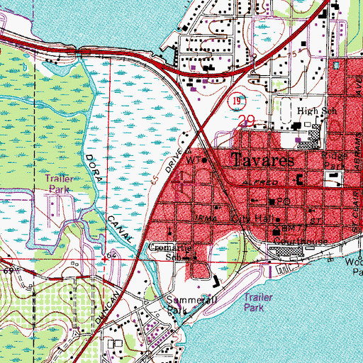 Topographic Map of Holy Temple Church, FL