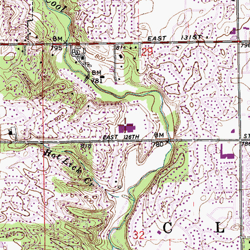 Topographic Map of Mohawk Trails Elementary School, IN