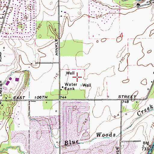 Topographic Map of Carmel-Clay County Park, IN