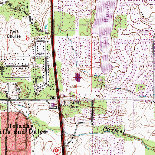 Topographic Map of Forest Dale Elementary School, IN