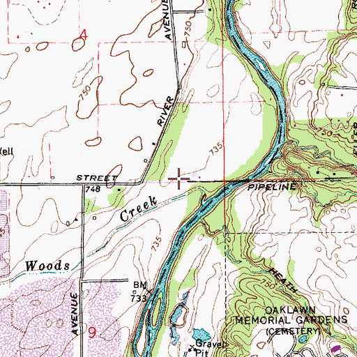 Topographic Map of Hazel Landing Park, IN