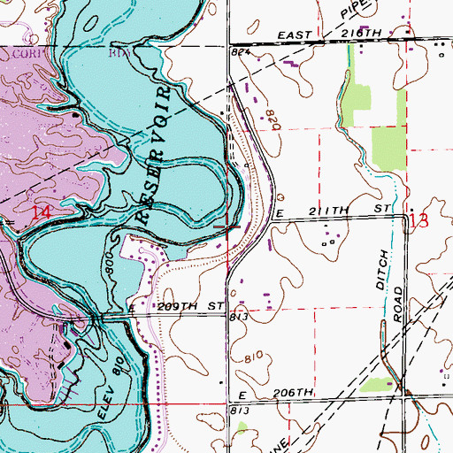 Topographic Map of Morse Marina, IN