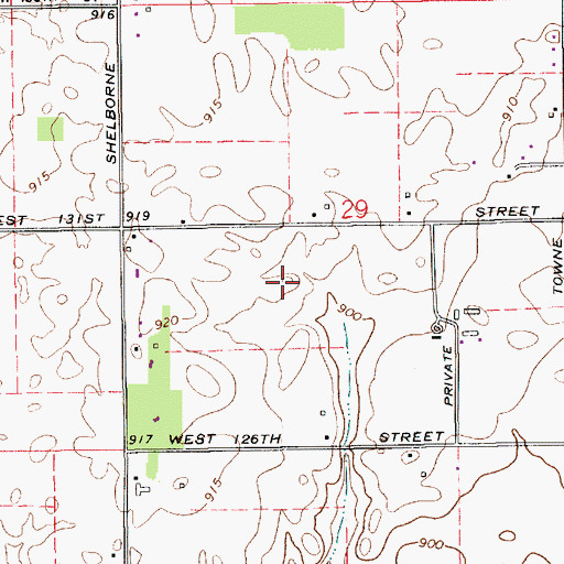 Topographic Map of Carmel/Clay Community Soccer Complex, IN