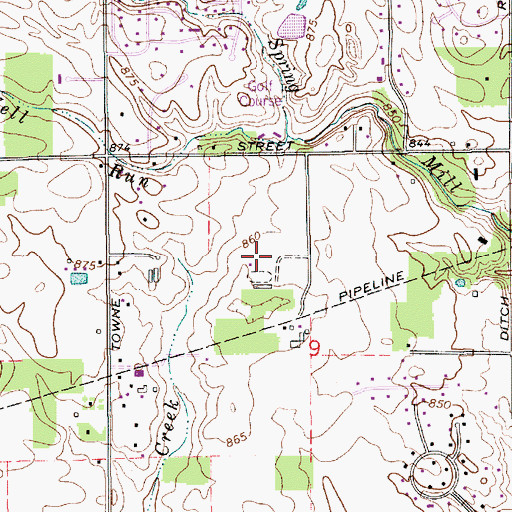 Topographic Map of Windemere, IN