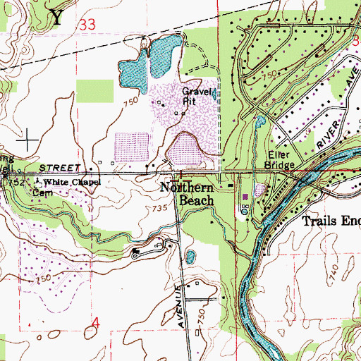 Topographic Map of Oakhill Mansion, IN