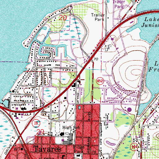 Topographic Map of New Life Church of God, FL