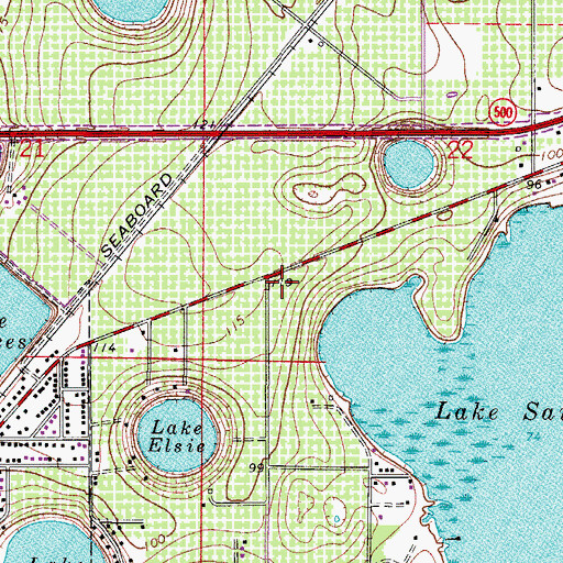 Topographic Map of Tavares Community of Christ, FL
