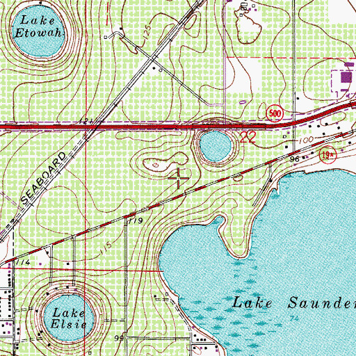 Topographic Map of Liberty Baptist Church, FL