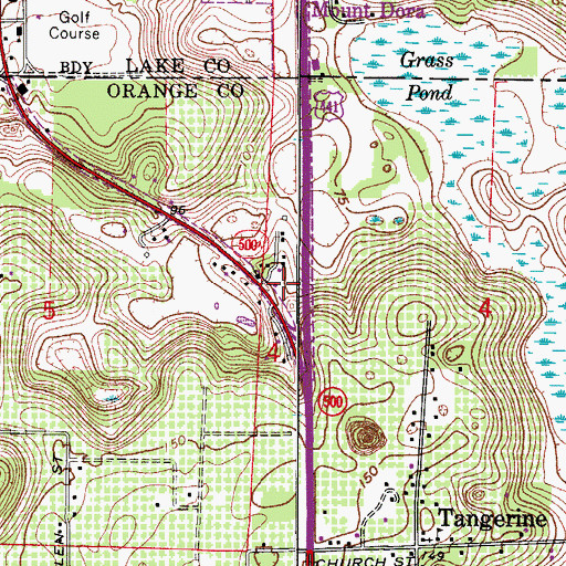Topographic Map of Mount Zion Primitive Baptist Church, FL