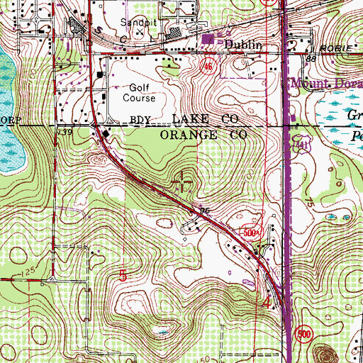 Topographic Map of Saint Patrick Catholic Church, FL