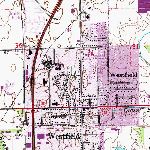 Topographic Map of Anti - Slavery Friends Cemetery, IN