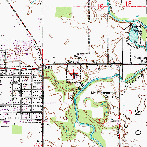 Topographic Map of Arcadia Church of the Brethren Cemetery, IN