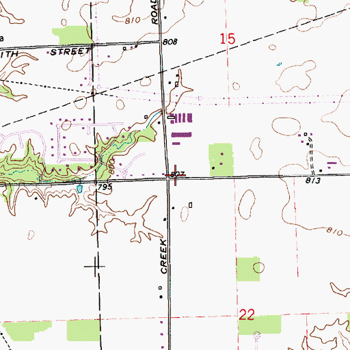 Topographic Map of School Number 3 (historical), IN