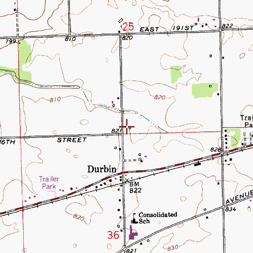 Topographic Map of School Number 5 (historical), IN