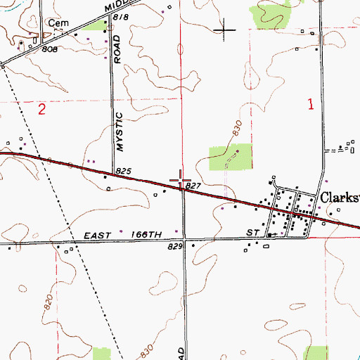 Topographic Map of School Number 8 (historical), IN