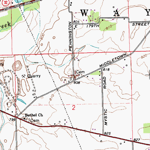 Topographic Map of School Number 9 (historical), IN