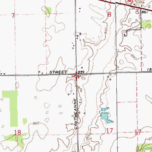 Topographic Map of School Number 12 (historical), IN