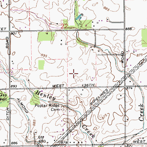 Topographic Map of Smoky Row Elementary School, IN