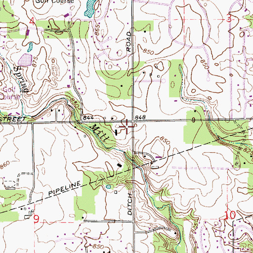 Topographic Map of School Number 5 (historical), IN
