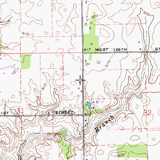 Topographic Map of School Number 3 (historical), IN