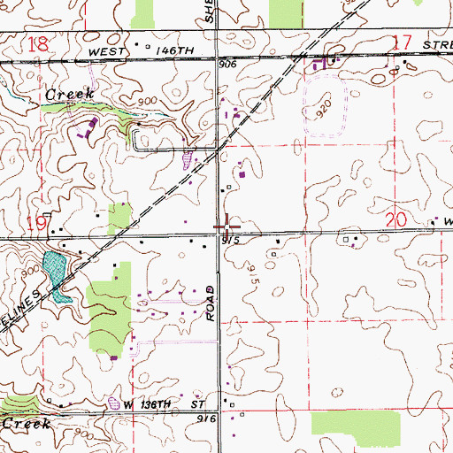 Topographic Map of School Number 8 (historical), IN