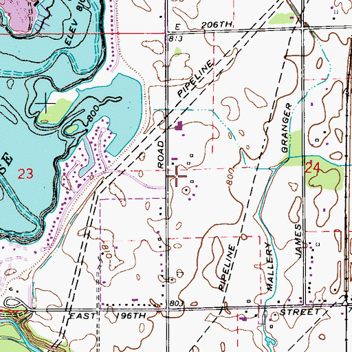 Topographic Map of School Number 7 (historical), IN