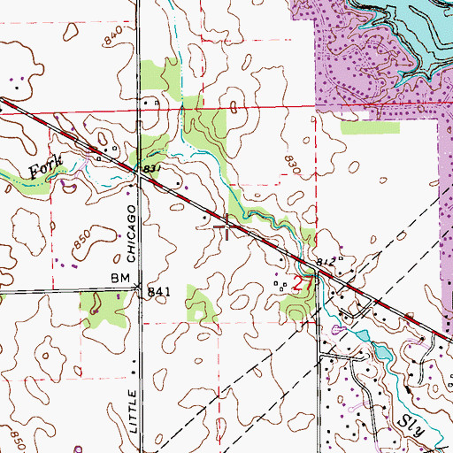 Topographic Map of School Number 2 (historical), IN