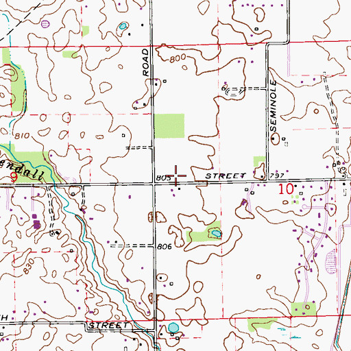 Topographic Map of School Number 5 (historical), IN
