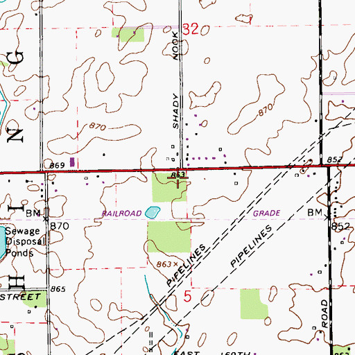 Topographic Map of School Number 9 (historical), IN