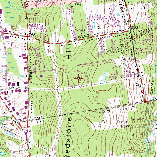 Topographic Map of Redstone Hill, CT