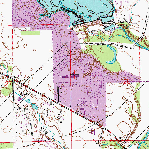Topographic Map of Hinkle Creek Elementary School, IN