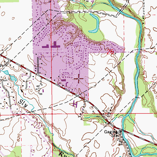 Topographic Map of Noblesville Fire Department Station 72, IN