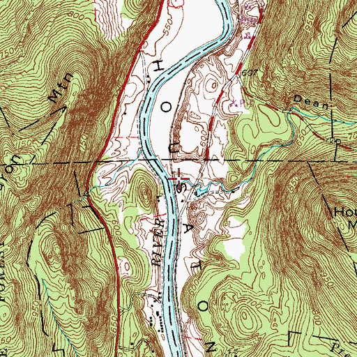 Topographic Map of Reed Brook, CT