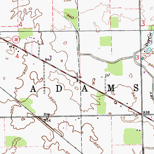 Topographic Map of School Number 11 (historical), IN