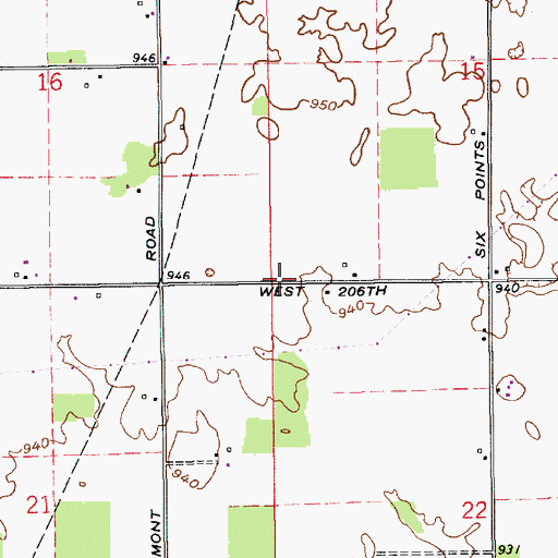 Topographic Map of School Number 3 (historical), IN