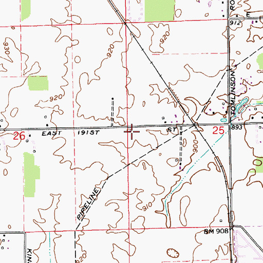Topographic Map of School Number 7 (historical), IN