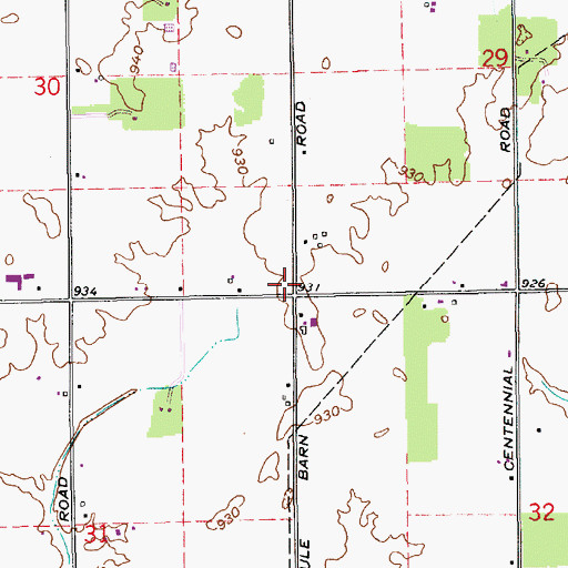 Topographic Map of School Number 5 (historical), IN