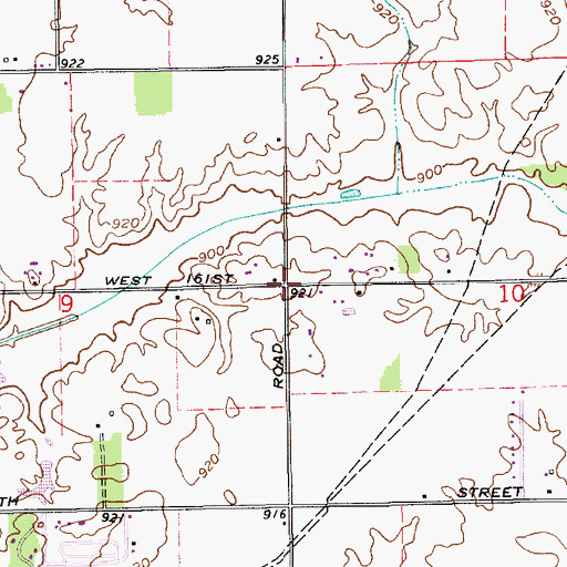 Topographic Map of Pleasant View (historical), IN