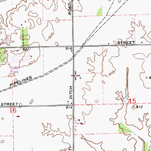 Topographic Map of School Number 14 (historical), IN