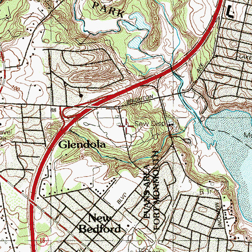 Topographic Map of Camp Evans Historic District, NJ