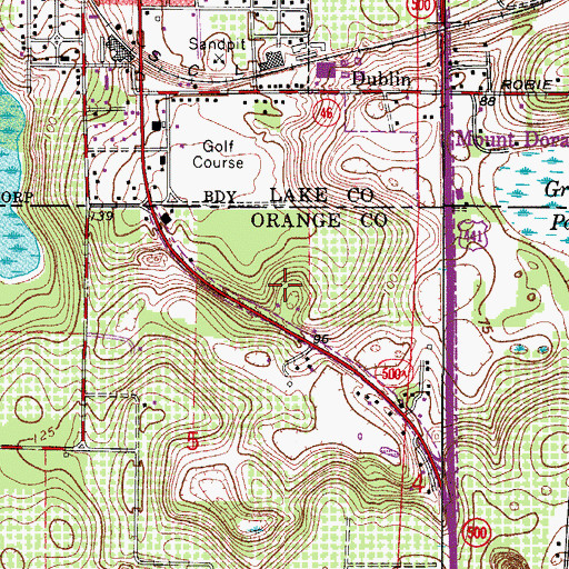 Topographic Map of Saint Patrick Catholic School, FL