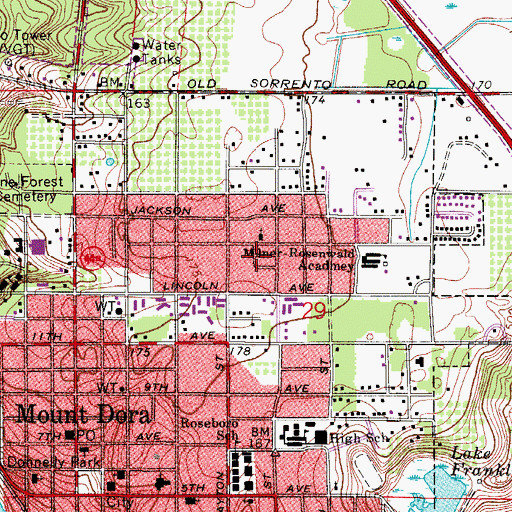 Topographic Map of Martin Luther King Jr. Memorial Center, FL
