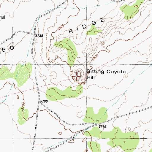 Topographic Map of Sitting Coyote Hill, AZ