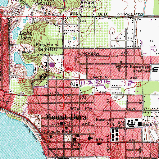 Topographic Map of Mounet Dora Electric Substation, FL