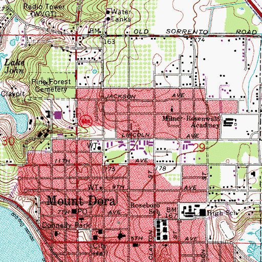 Topographic Map of House of God Church, FL