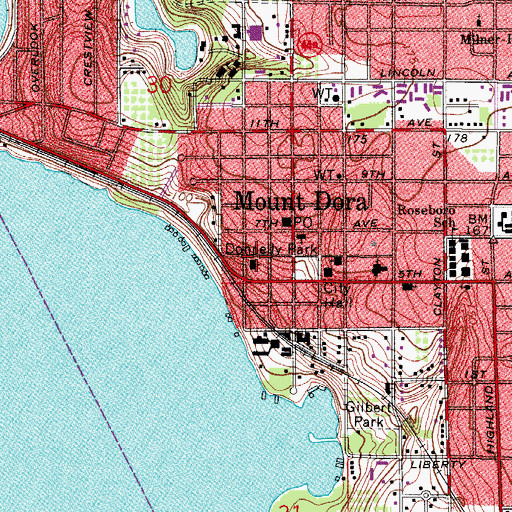 Topographic Map of First Presbyterian Church PCUSA, FL