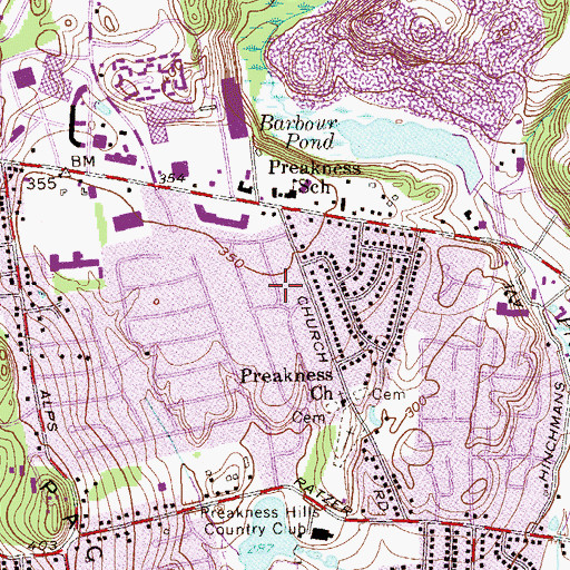Topographic Map of Murchio Airport (historical), NJ