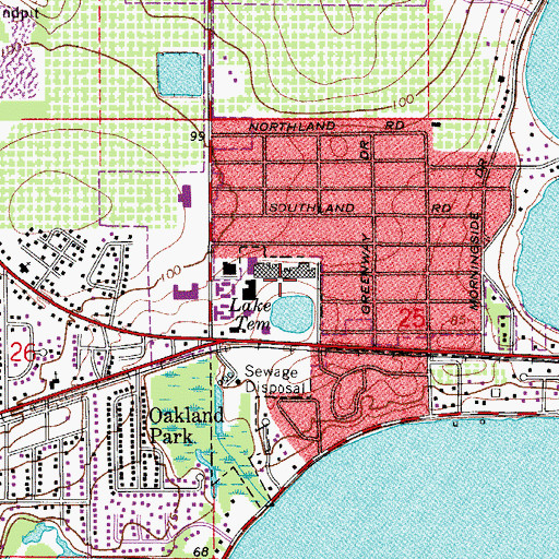 Topographic Map of Golden Triangle Shopping Center, FL