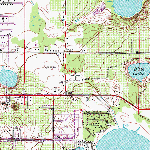 Topographic Map of City of Eustis CR44A Water Plant, FL